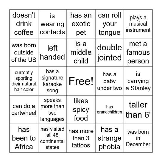 Teacher Appreciation Week Bingo Card