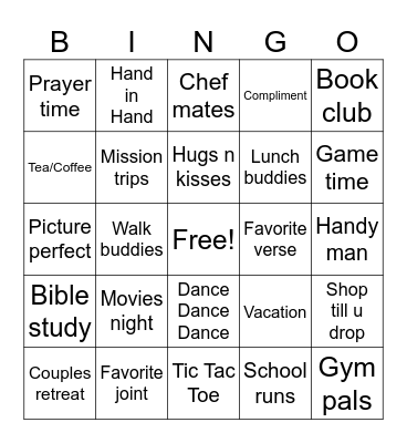 Merry Night Bingo Card