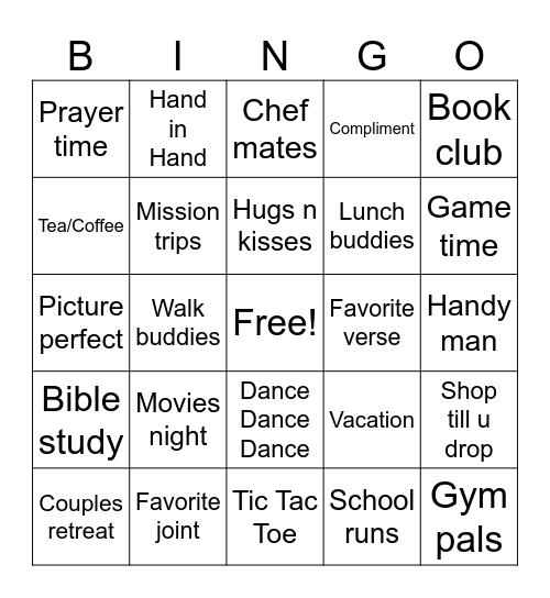 Merry Night Bingo Card