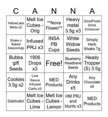 Eastie Weekend BINGO Card