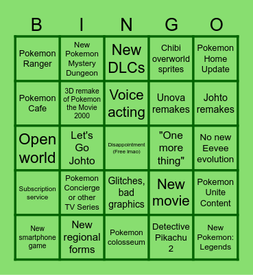 Oh god no please no Bingo Card