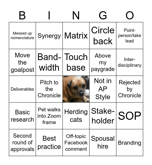 Thank you for looping me in! Bingo Card