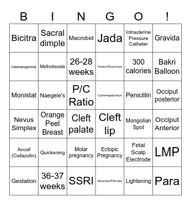 OB BINGO Card