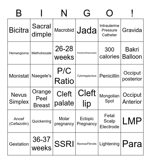 OB BINGO Card