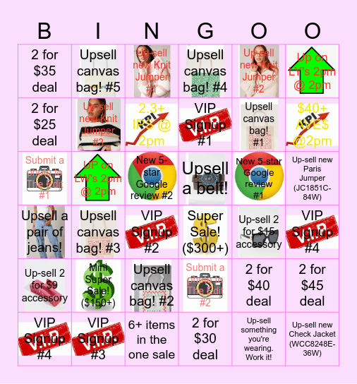 VIC Fri-Yay Bingo Card
