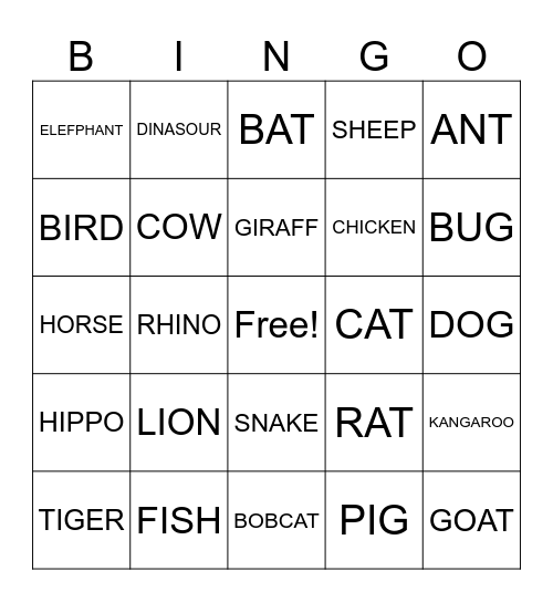 TEST HLC Bingo Card