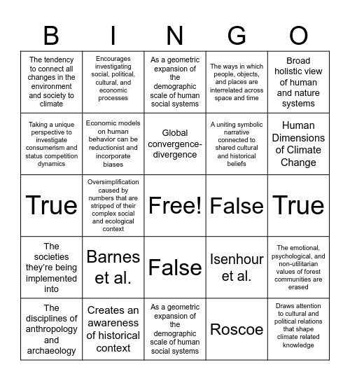 HEY Bingo Card