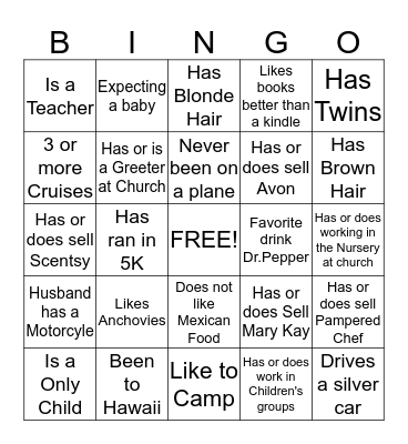 DID YOU KNOW Bingo Card