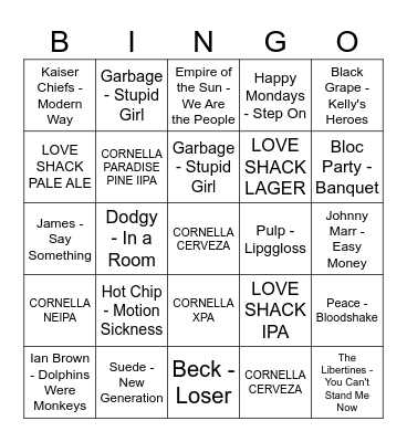 LOCAL BEER DAY BINGO Card