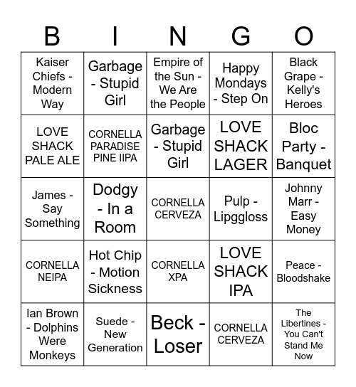 LOCAL BEER DAY BINGO Card