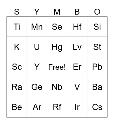 CURANIAN SYMBO Bingo Card