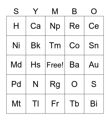 CURANIAN SYMBO Bingo Card