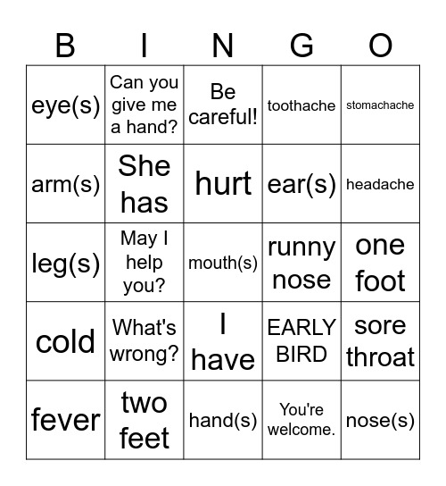 Here6 Bingo Card