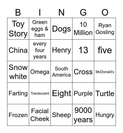 Northreach Bingo Card