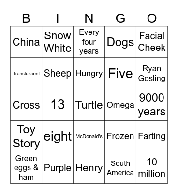 Northreach Bingo Card