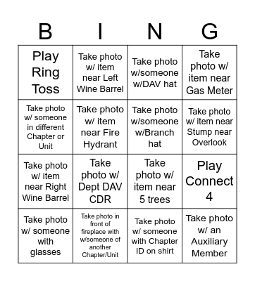 2024 Dept of OR DAV/DAVA Icebreaker Bingo Card