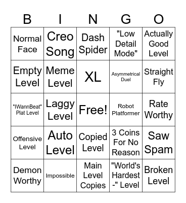 Recent Tab Bingo Card