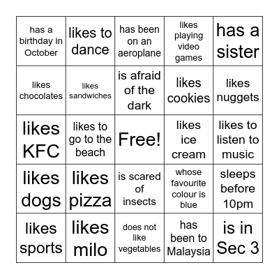 FIND SOMEONE WHO Bingo Card