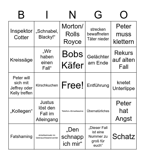 ??? Bingo Card