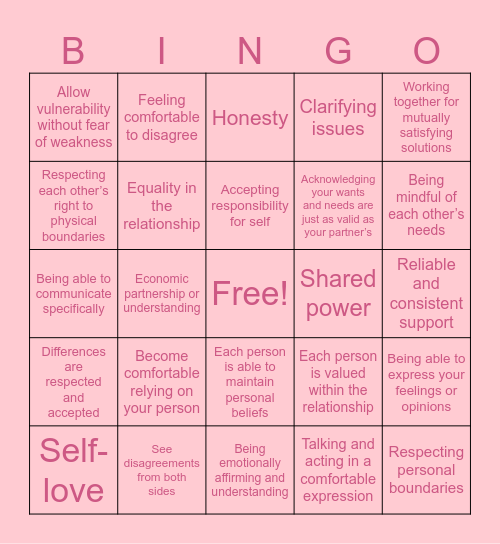 Bingo & Bites Bingo Card