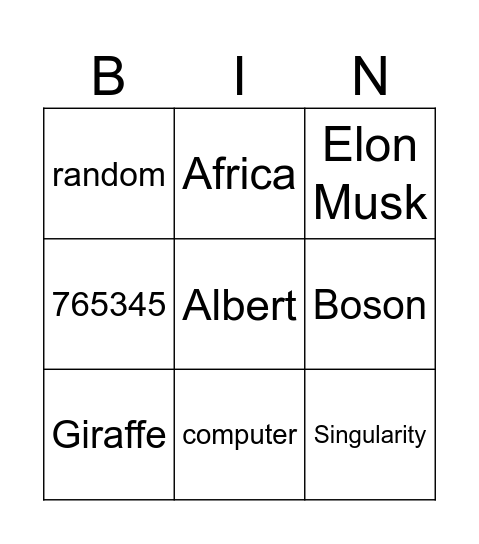 Linus öffne das Bingo Card