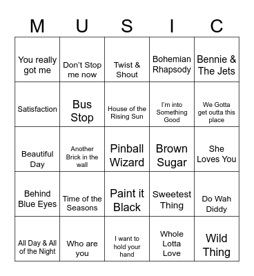 International Invasion Bingo Card