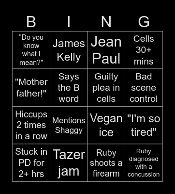 Senior Bingo Night Bingo Card