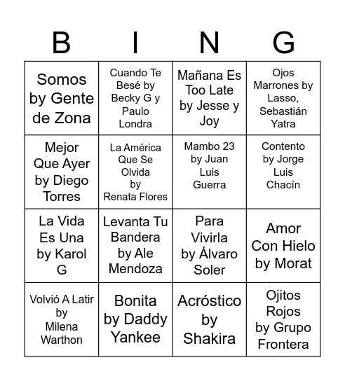 Locura de Marzo 2024 Bingo Card