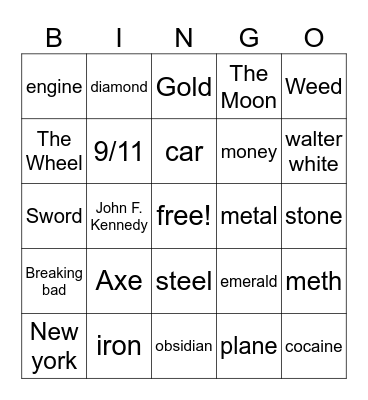 Infinite Craft Bingo Card