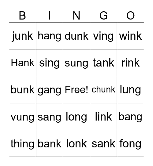 Welded Sounds Bingo Card