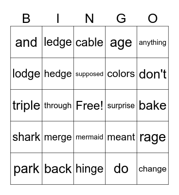 Bingo 2/23 Bingo Card
