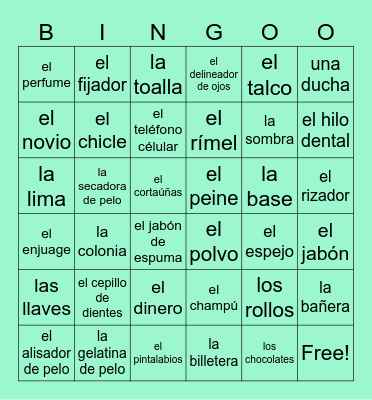 La Cita Props Bingo Card