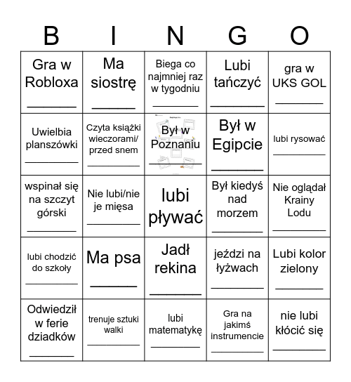 Kto w zespole...? Bingo Card