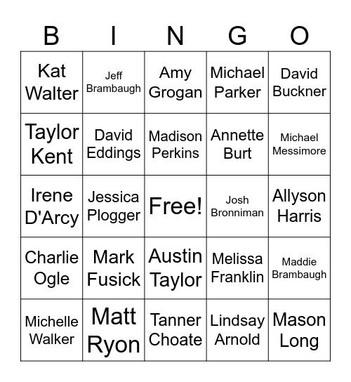 Air Assurance Contacts Bingo Card