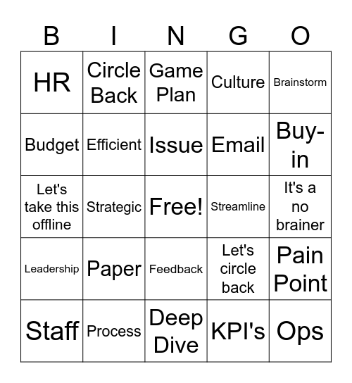 TMHPP Bingo Card