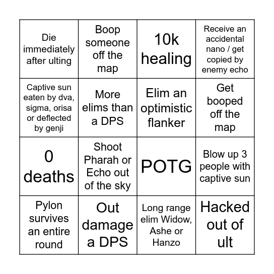 Illari Bingo Card