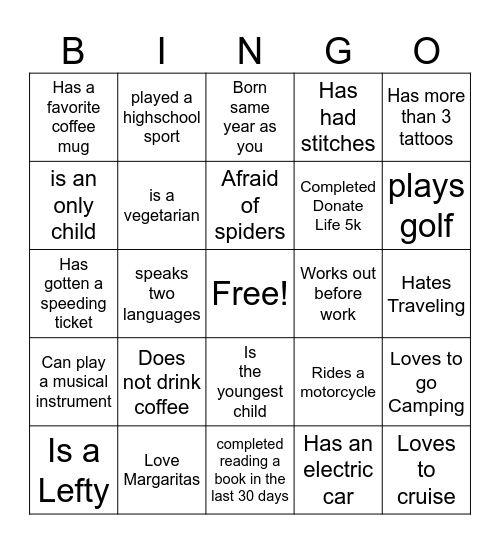TECH OPS 2024 Bingo Card