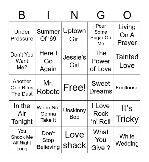 ^^^^^2^^^^^ Bingo Card