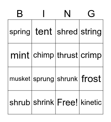 Bingo Card