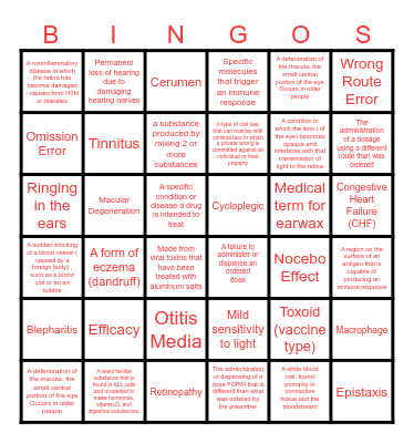 Words of the Day Bingo Card