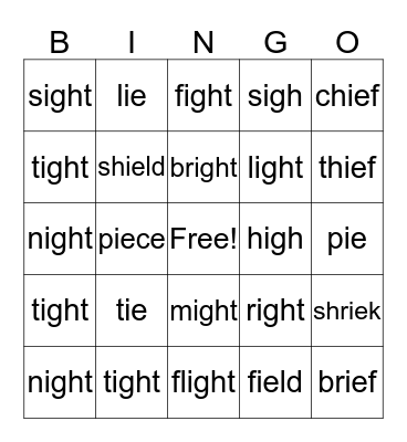 A Southern Ranch Bingo Card