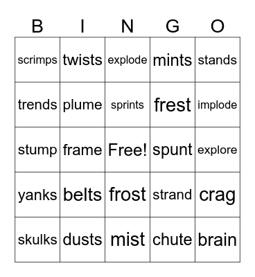 Fun Friday Bingo Card
