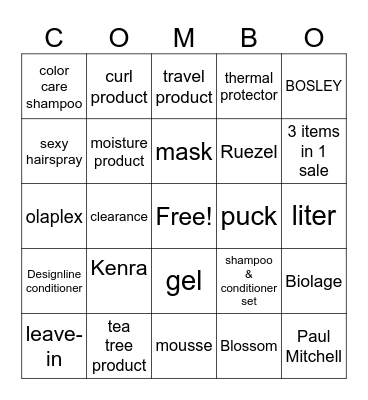 COMBO Bingo Card