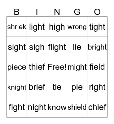 A Southern Ranch Bingo Card
