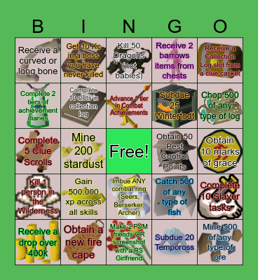 Destiny Bingo Card