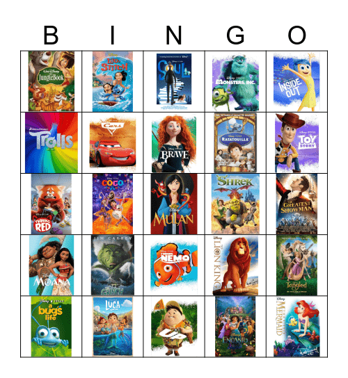 Movies Bingo Card