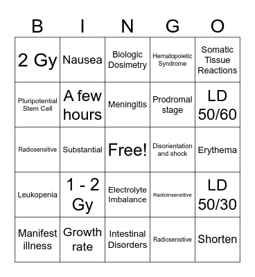 Chapter 8 Test Review Bingo Card