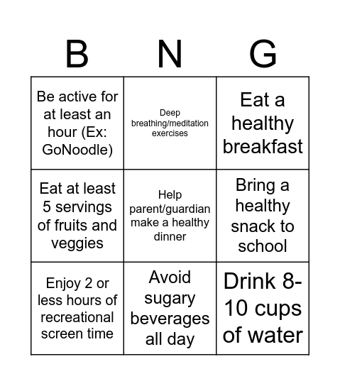 WATCH week BINGO Card