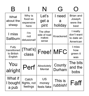 Have I spent too much time in the UK Bingo Card