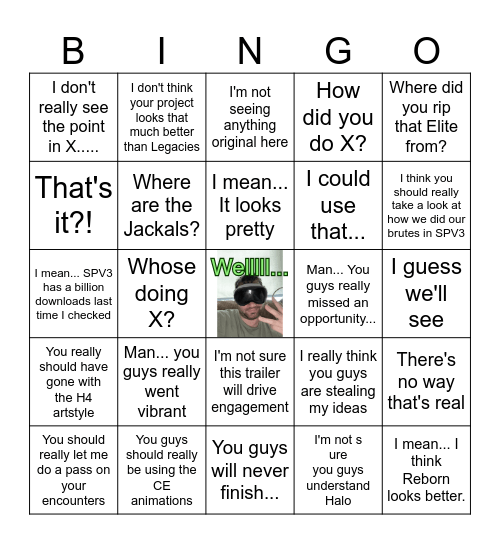 Cone Bingo Card